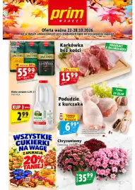 Prim Market gazetka tydzień 43 Strona 1: Chryzantemy €35,99, Kawa ziarnista Jacobs €55,99