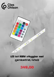 Clas Ohlson kundeavis uke 43 Side 3: Clas Ohlson LED list RGBW utbyggbar med fjernkontroll, Cotech €349,00