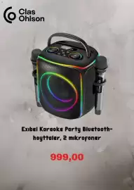 Clas Ohlson kundeavis uke 43 Side 9: Exibel Karaoke Party Bluetooth-hoyttaler, 2 mikrofoner €999,00
