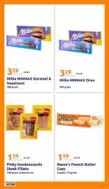 Action folder week 43 Pagina 24: Reese's Peanut Butter Cups €1,59, Pinky hondensnacks Steak Fillets €1,59