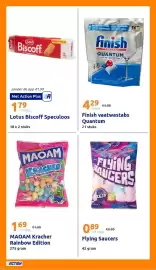 Action folder week 43 Pagina 28: Flying Saucers €0,89, Finish vaatwastabs Quantum €4,29