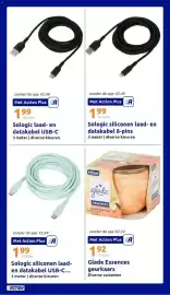 Action folder week 43 Pagina 6: Glade Essences geurkaars €1,92, Sologic siliconen laad- en datakabel 8-pins €1,99