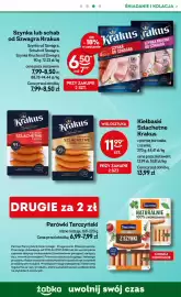 Żabka gazetka Strona 13: Kiełbaski Szlachetne z szynką Krakus €11,99, Szynka Krucha od Szwagra Krakus €6,50