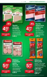 Żabka gazetka Strona 5: Kabanosy Tarczyński Exclusive, Proteinowe z kurczaka €5,99, Szynka z kurcząt Drobimex €4,50