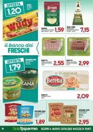 Volantino Gran Risparmio Pagina 6: Biraghi cento bontà pecorino grattugiato €1,59, Beretta guanciale stick €2,09