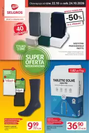 Selgros gazetka Strona 1: Skarpety Bellinda €12,29, Tabletki do zmiękczania wody Aqua €45,39