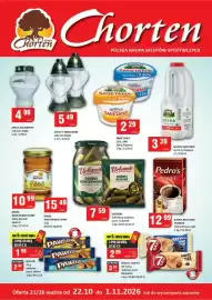 Chorten gazetka Strona 1: Miód Sądecki Bartnik €10,99, Kawa mielona Pedro's €12,99