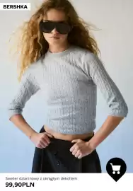 Bershka gazetka tydzień 43 Strona 8: Sweter dzianinowy z okrągłym dekoltem Bershka €99,90