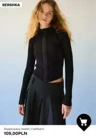 Bershka gazetka tydzień 43 Strona 9: Dopasowany sweter z haftkami Bershka €109,00