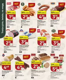 Chata Polska gazetka Strona 2: Metka z szynki Swojski Stragan €3,29, Smaczek konserwowy Duda €1,59