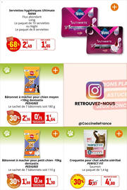 Catalogue Coccinelle Express page 34: Pedigree dentastix €1,30, Nana Serviettes hygiéniques Ultimate €1,65
