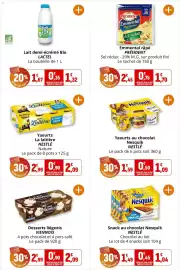 Catalogue Coccinelle Express page 10: LACTEL Lait demi-écrémé Bio €1,32, PRÉSIDENT Emmental râpé €1,70