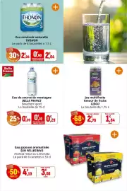 Catalogue Coccinelle Express page 25: Belle France Eau de source de montagne €0,29, THONON Eau Minérale Naturelle €2,04