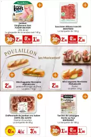 Catalogue Coccinelle Express page 5: Montorsi Saucisson Milano tranché €2,05, FLEURY MICHON Jambon Simplement bon €1,80