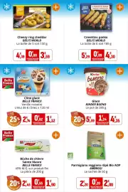 Catalogue Coccimarket page 7: Belle France Bûche de chèvre Sainte Maure €1,90, Belle France Cônes Vanille Noisette €1,12
