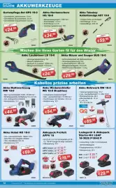 Stabilo Fachmarkt Prospekt Seite 16: Akku Winkelschleifer WS 18-0 Brushless €54,99, Akku Multiwerkzeug MW 18-0 €44,99