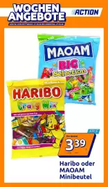 Action Flugblatt woche 43 Seite 1: Haribo oder Maoam Minibeutel €3,39