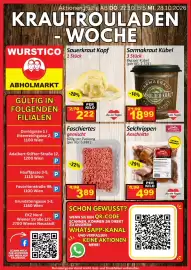 Wurstico Flugblatt woche 43 Seite 4: Sauerkraut Kopf €2,22, Sarmakraut Kübel €18,99