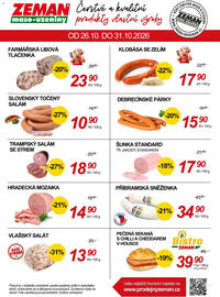 ZEMAN leták týden 44 Strana 2: Šunka standard €17,90, Hradecká mozaika €14,90