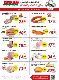 ZEMAN leták týden 44 Strana 2: Šunka standard €17,90, Hradecká mozaika €14,90