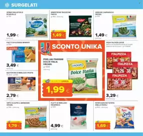 Volantino Oasi Pagina 12: Minestrone tradizione Findus €1,49, Bonduelle Millefoglie Spinaci €1,99