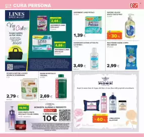 Volantino Oasi Pagina 23: Bagno Borotalco Original €2,69, Assorbenti lines petalo €1,39