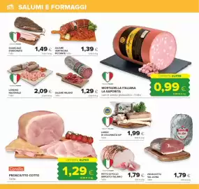 Volantino Oasi Pagina 6: Consilia Prosciutto Cotto €1,29, Mortadella Italiana La Saporita €0,99