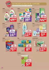Catalog Auchan Pagină 16: Sano detergent vase €5,29, Savex detergent capsule diverse sortimente €39,99