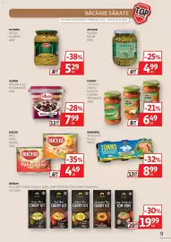Catalog Auchan Pagină 9: Mandy zacusca vinete/picanta/ciuperci/taranesca €6,49, Bucegi pate porc pasare €4,49