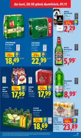 Catalog Lidl săptămâna 44 Pagină 17: Ursus retro bere blondă nepasteurizată €23,89, Beck's bere blondă €5,99