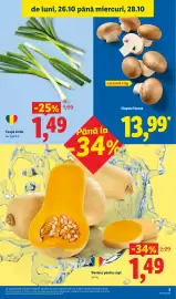 Catalog Lidl săptămâna 44 Pagină 3: Ciuperci brune €13,99, Ceapă verde €1,49