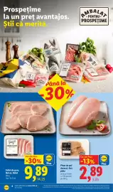 Catalog Lidl săptămâna 44 Pagină 4: Piept de pui dezosat, fără piele €2,89, Cotlet de porc, fără os, feliat €9,89