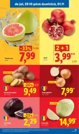 Catalog Lidl săptămâna 44 Pagină 49: Cartofi roșii spălați €9,49, Varză albă €14,99