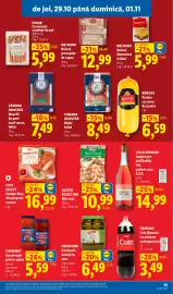 Catalog Lidl săptămâna 44 Pagină 55: Freshona cornișoni murați în oțet €6,49, Combino sos de roșii pentru paste €5,59