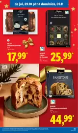 Catalog Lidl săptămâna 44 Pagină 63: Deluxe Panettone cu stracciatella €44,99, Deluxe Tiramisu cu ciocolata €17,99