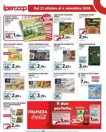 Volantino Ipercoop Pagina 10: Bocconcini di merluzzo frosta €2,87, Sughi condipresto Esca €2,79