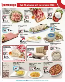Volantino Ipercoop Pagina 14: Gorgonzola D.O.P. Arrigoni dolce €1,09, Grana Padano D.O.P. Cheestà €1,59
