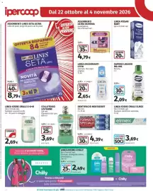 Volantino Ipercoop Pagina 22: Dentifricio Mentadent €4,39, Assorbenti Ultra Nuvenia €4,79