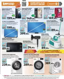Volantino Ipercoop Pagina 30: Lavatrice 8kg Beko €289,00, Forno a microonde Samsung €89,90