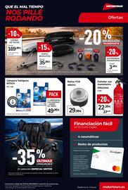 Catálogo MotorTown Página 8: Bosch lámpara halógena H7 / H4 €49,95, Fergoma extintor con manómetro €22,39