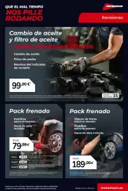 Catálogo MotorTown Página 3: Cambio de aceite y filtro de aceite €99,00, Pack frenado €189,00
