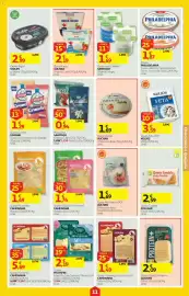 Folheto Auchan semana 43 Página 11: Queijo Crunchy Limiano €1,29, Queijo fresco médio santiago €1,69