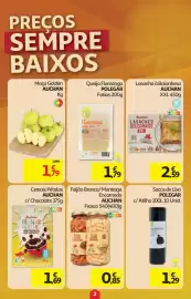 Folheto Auchan semana 43 Página 2: Lasanha à Bolonhesa auchan €2,59, Feijão branco/ manteiga encarnado auchan €0,85