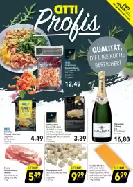 CITTI Markt Prospekt | Profis Seite 1: Champignons weiß €9,99, CITTIHIT Frischer Schweinenacken (Kamm) €5,49