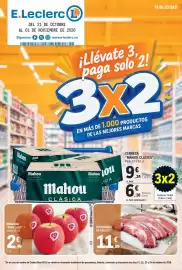 Catálogo E.Leclerc Página 1: Churrasco de añojo €11,89, Manzana Pink Lady €2,49