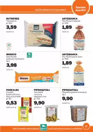 Volantino GrosMarket Pagina 17: Cerchietti curcuma, papavero, lino €9,90, Morato Spuntinelle €3,98