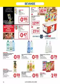 Volantino Metro Pagina 14: Bibite limone/pompelemo rosa/tonica Schweppes €0,81, Acqua naturale/frizzante Vera €0,25