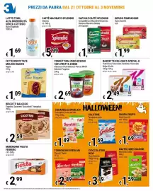 Volantino Tre Valli Supermercato Pagina 8: Caffè macinato Splendid Classico €5,99, Fette biscottate Mulino Bianco €1,09