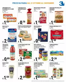 Volantino Tre Valli Supermercato Pagina 9: Olive denocciolate verdi Polli €2,29, Riso Scotti Chicchi Grossi €2,29