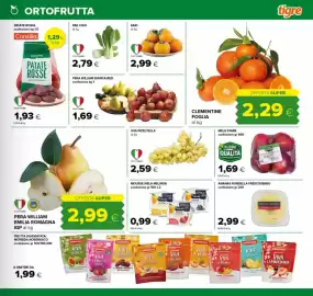 Volantino Tigre Pagina 5: Pera William Emilia Romagna €2,99, Clementine Foglia €2,29
